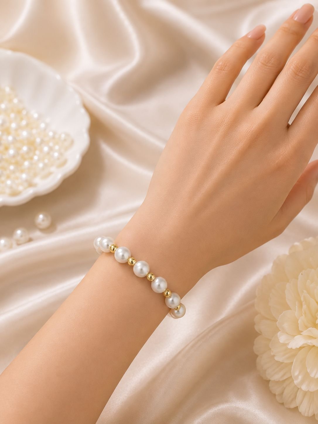 İnci & Gold Zarafet Bileklik