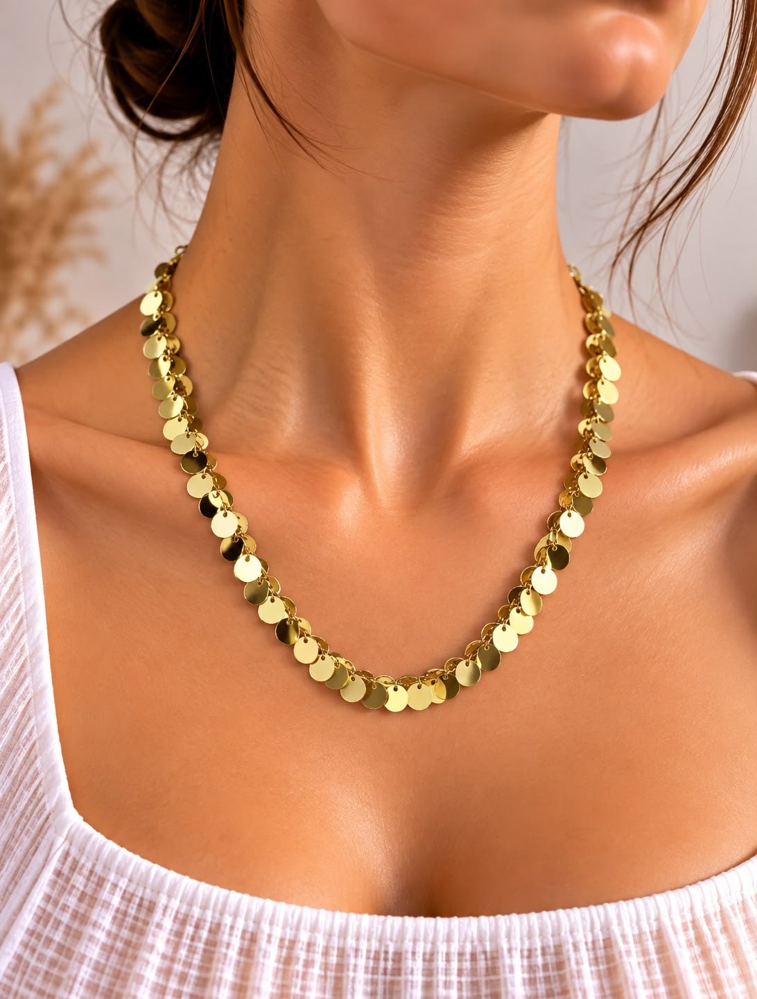 Gold Pul Zincir Kolye