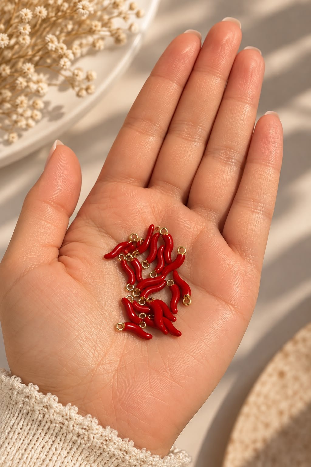 Kırmızı Acı Biber Figürlü Charm(Adet)